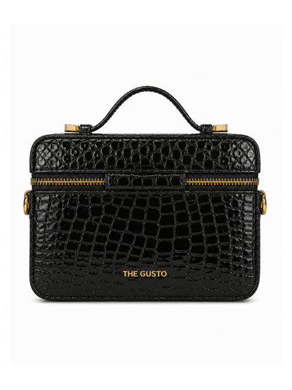 Bento Mini Croco - Black