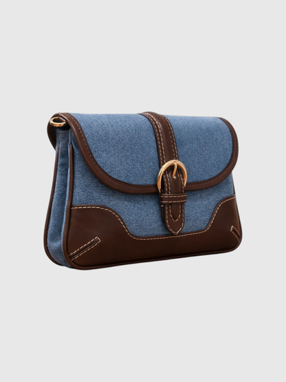 Aura Sling - Light Denim and Coffee Brown