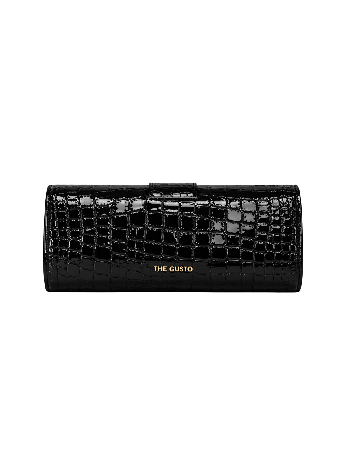 Barrel Clutch/Sling Croco Black