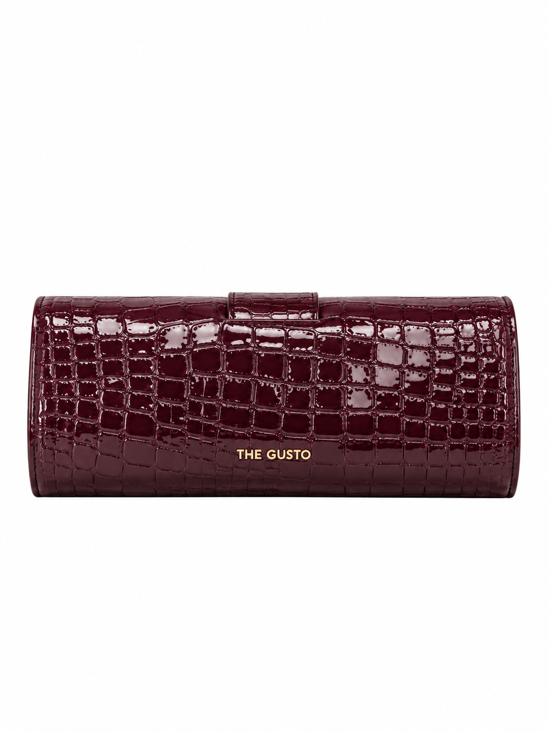 Barrel Clutch/Sling Croco Wine