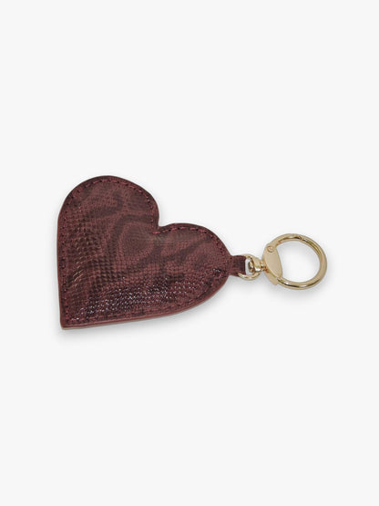 Valentine Heart Keyring - Wine