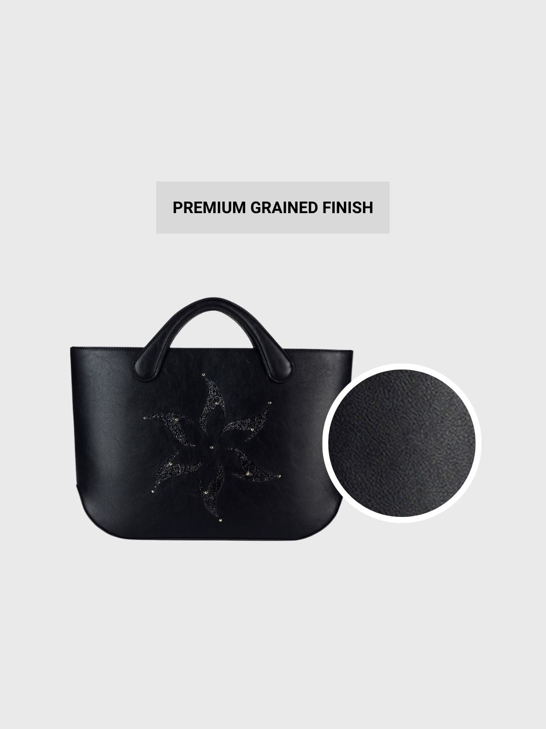 Playdate Lily Tote - Black and Black Shimmer