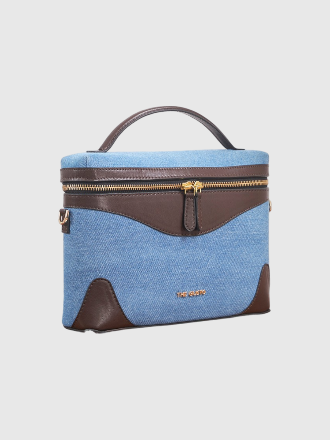 Bento Sling - Light Denim and Coffee Brown
