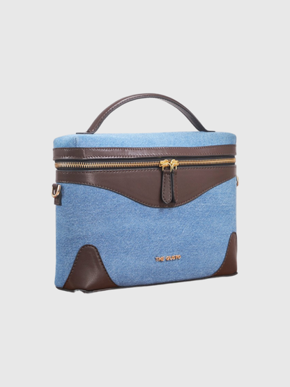 Bento Sling - Light Denim and Coffee Brown