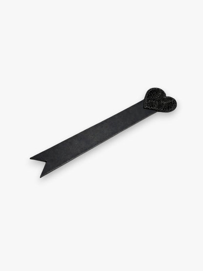 Valentine Heart Bookmark - Black