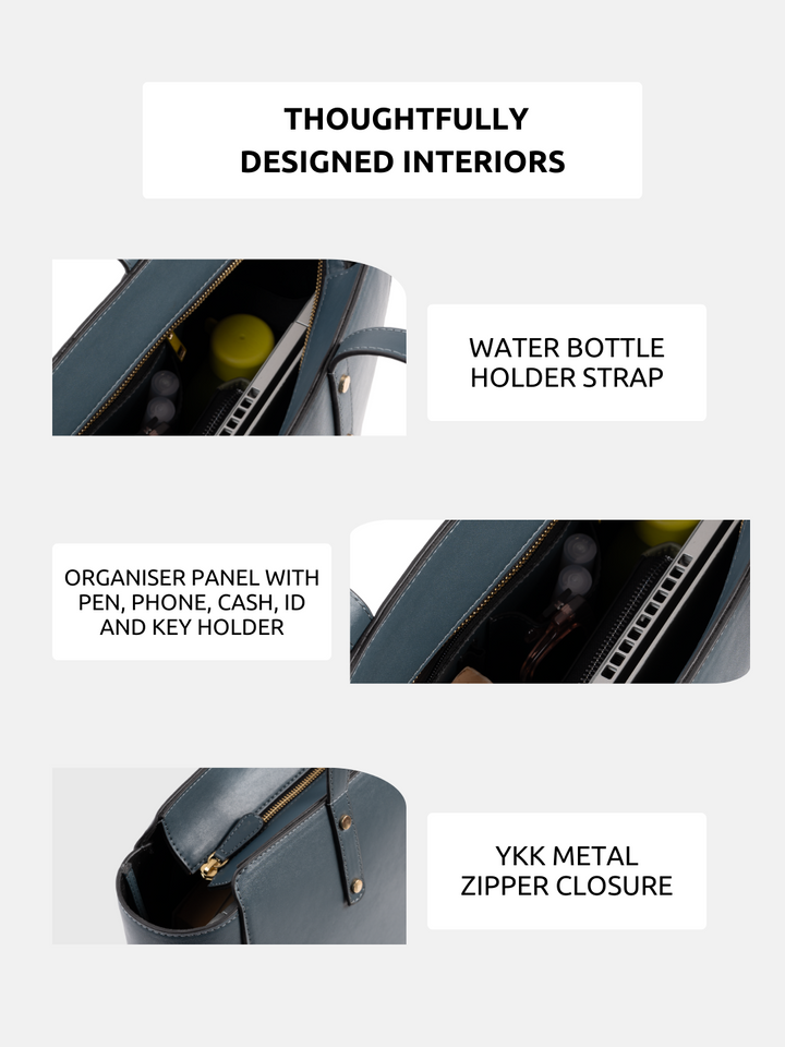 Beyond+ Tote with Zipper Moss Blue