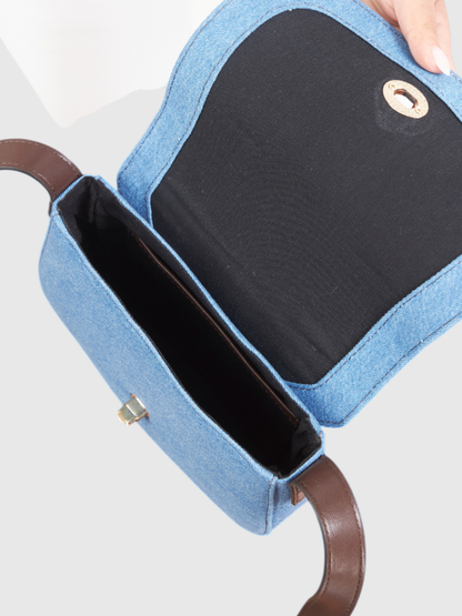 Orbit Sling - Light Denim and Coffee Brown