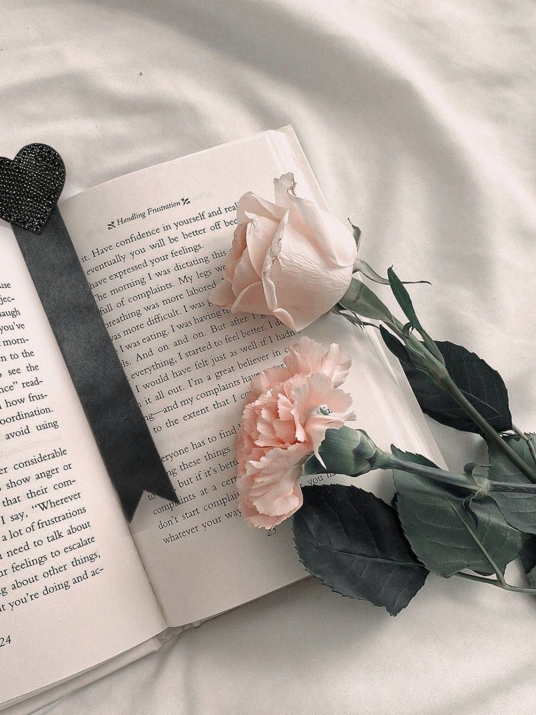 Valentine Heart Bookmark - Black