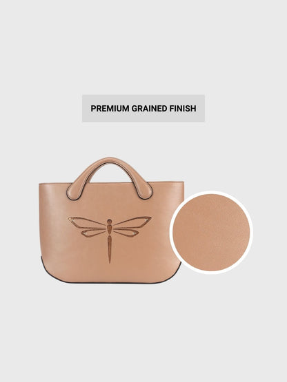 Playdate Dragonfly Tote - Beige and Gold Shimmer