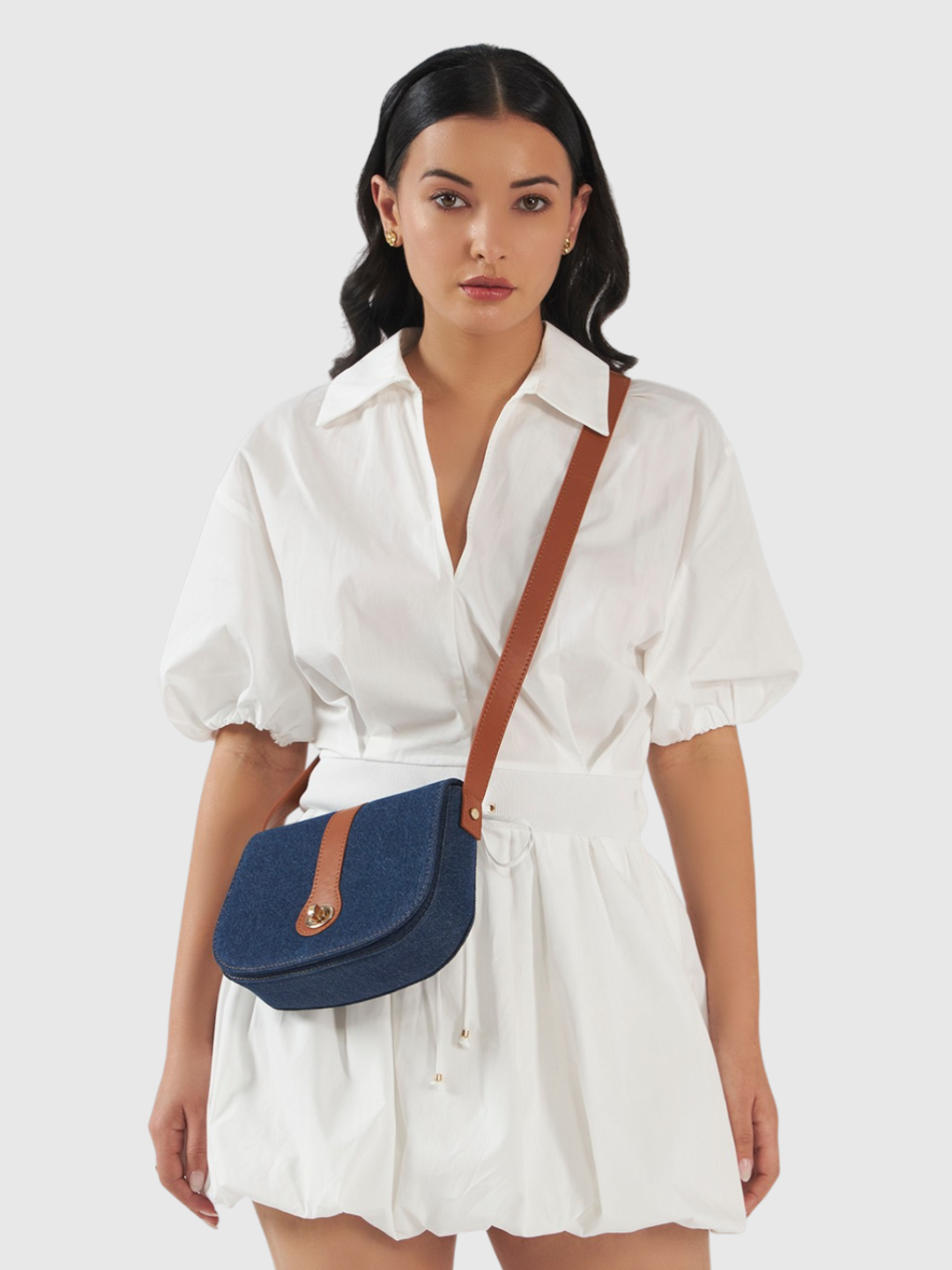 Orbit Sling - Dark Denim and Tan