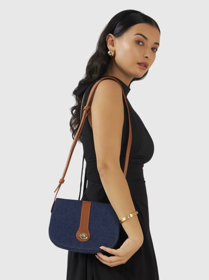Orbit Sling - Dark Denim and Tan