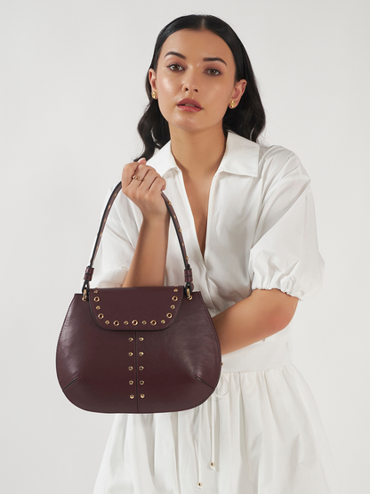Dew Shoulder Bag - Wine