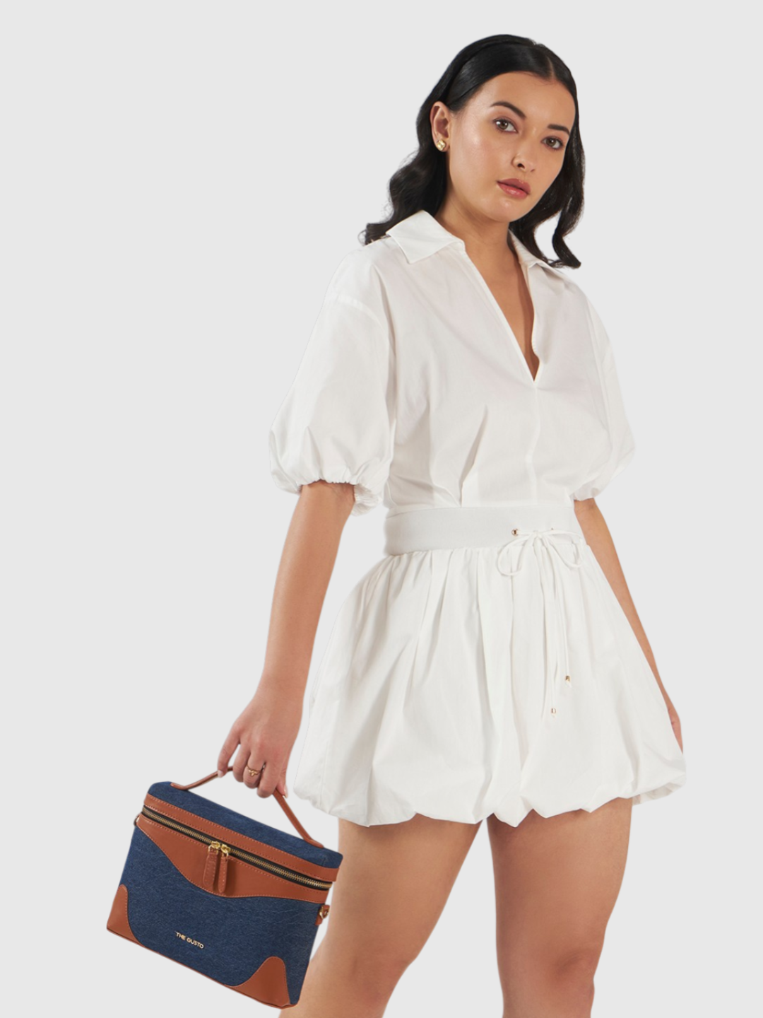 Bento Sling - Dark Denim and Tan