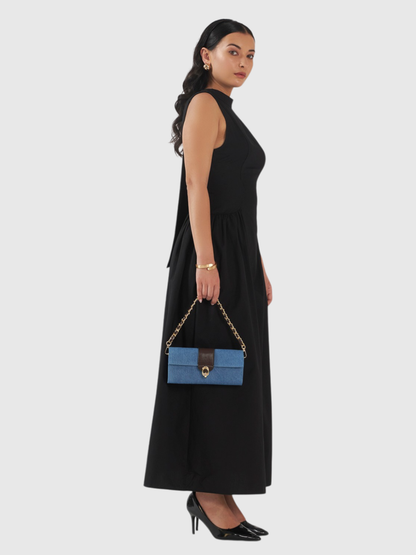 Barrel Clutch - Denim