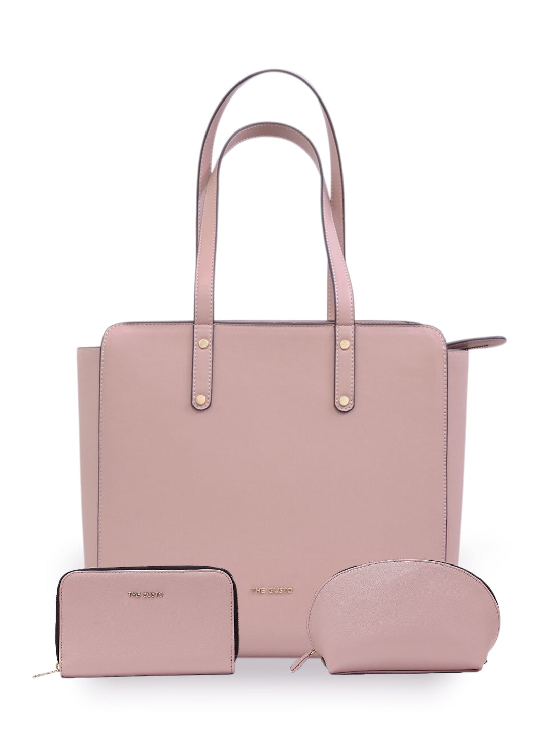 Beyond+ Zippered Tote and Pouch and Wallet Combo Pink