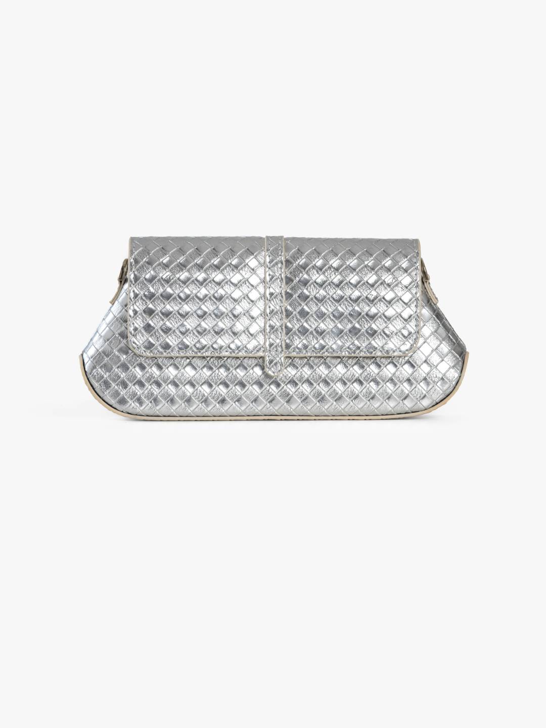 Bella Clutch Silver