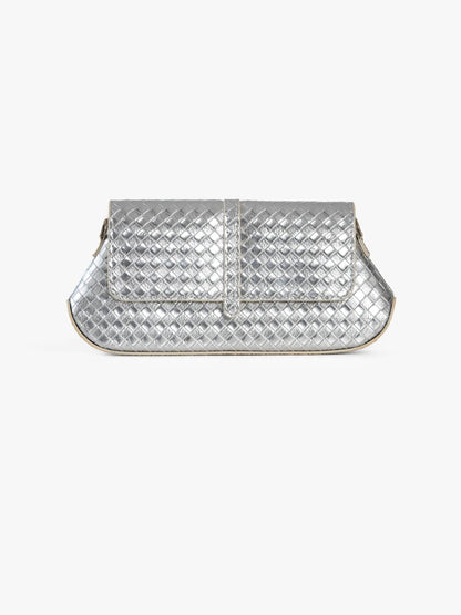 Bella Clutch Silver