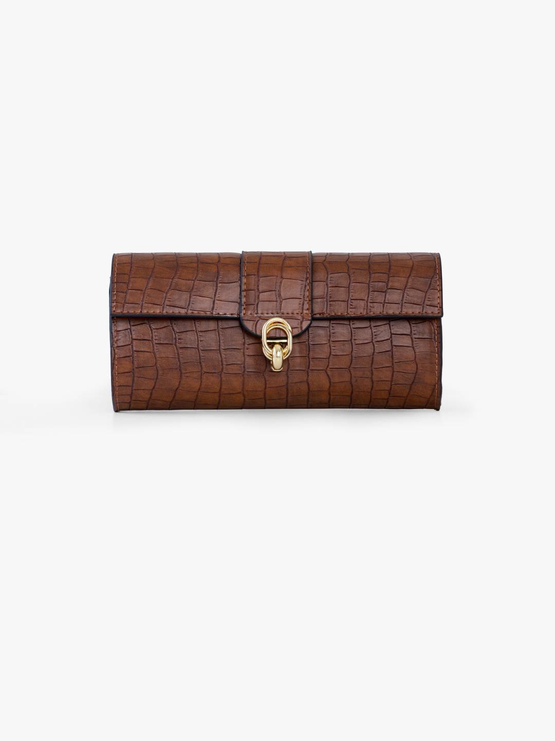 Barrel Clutch/Sling Croco Tan