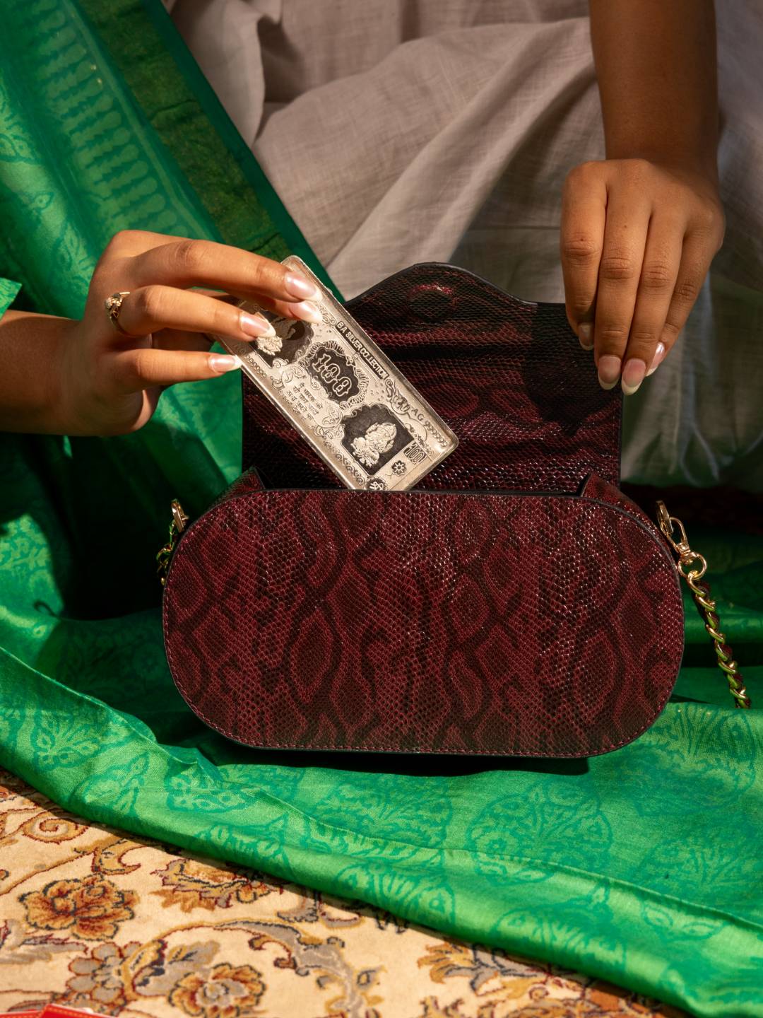 Blaze Clutch Sling Wine