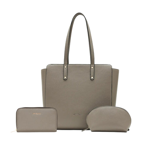 Beyond+ Tote with Zipper  + Cosmos Pouch + Wallet Combo Clay Grained