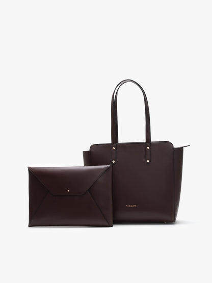 Beyond+ Tote & Grace laptop Sleeve Combo Coffee Brown
