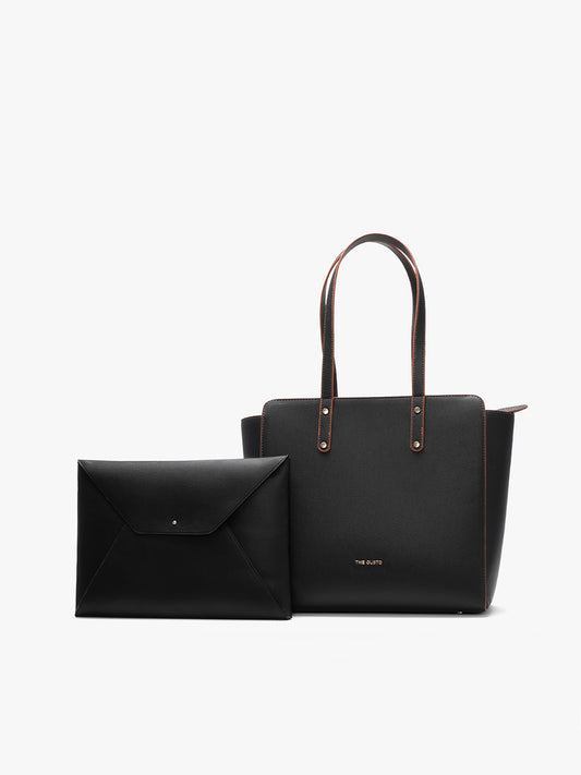 Beyond+ Tote & Grace laptop Sleeve Combo Black Grained