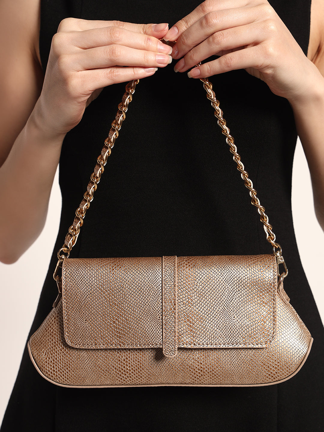 Bella Clutch Sling Gold