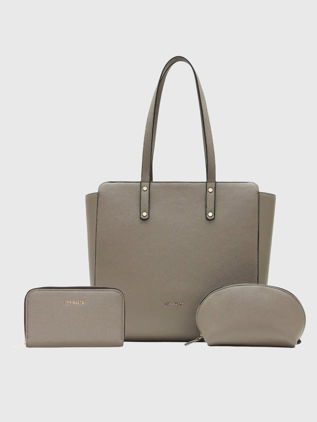 Beyond+ Tote with Zipper  + Cosmos Pouch + Wallet Combo Clay Grained