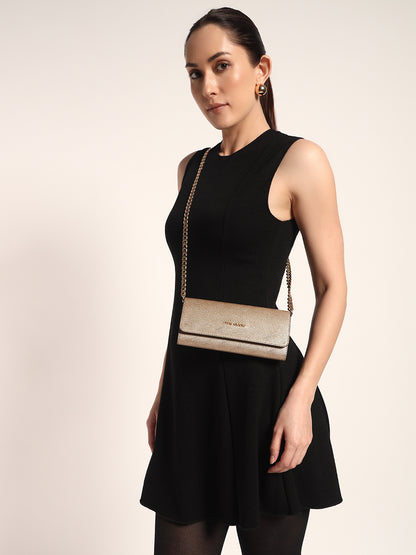 Zeena Wallet Sling Gold