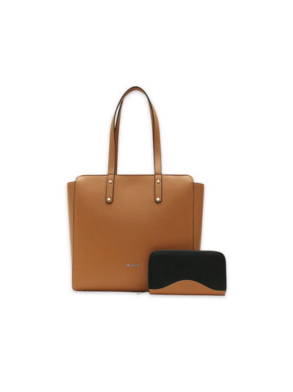 Beyond+ Zippered Tote and Wallet Combo Tan