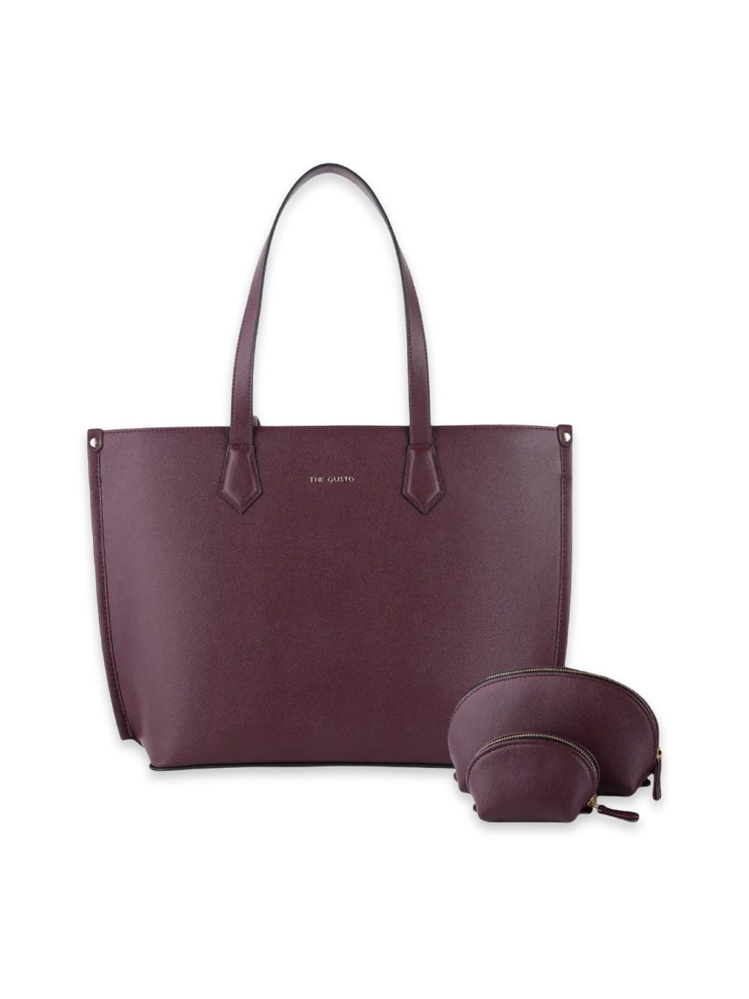 The Evoke Tote and Pouch Combo Wine (Grained)