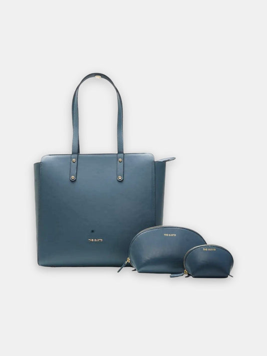 Beyond+ Zippered Tote and Pouch Combo Moss Blue