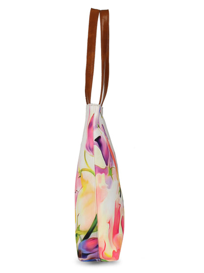 White Tulips Tote + Pouch