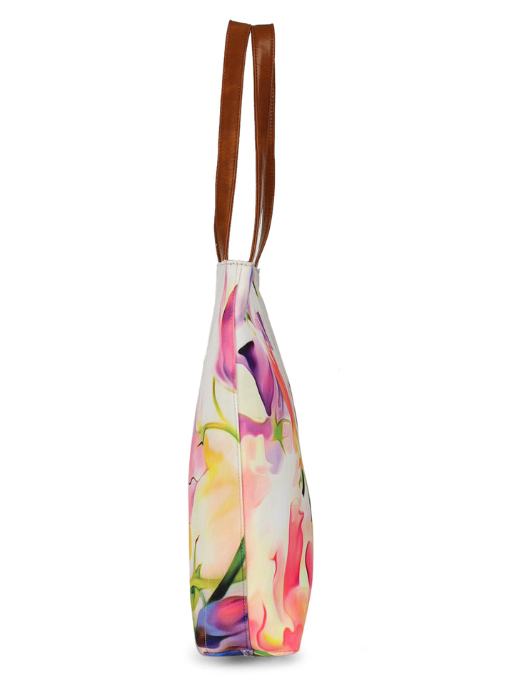 White Tulips Tote + Pouch