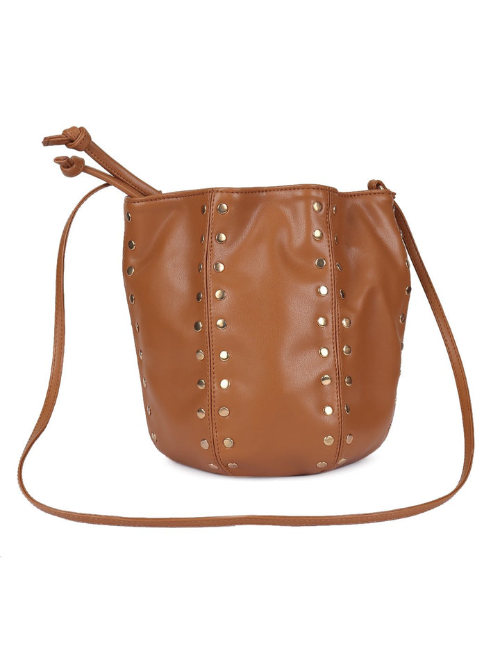 White Riveted Sling bag