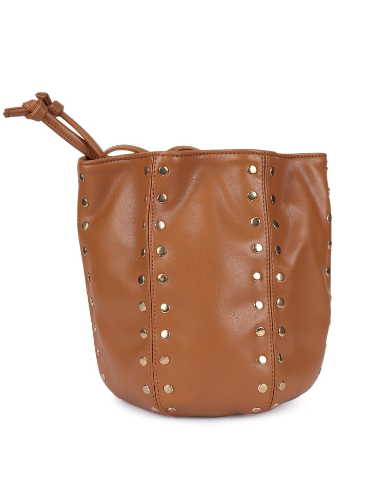 White Riveted Sling bag
