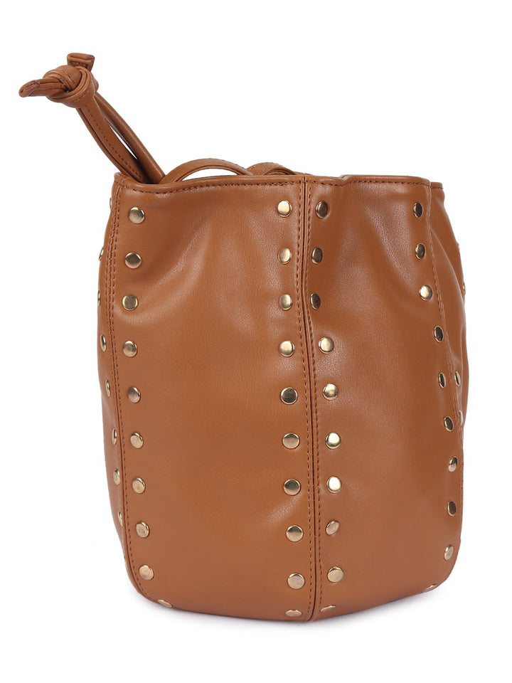White Riveted Sling bag