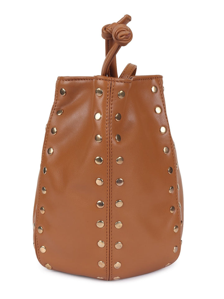 White Riveted Sling bag