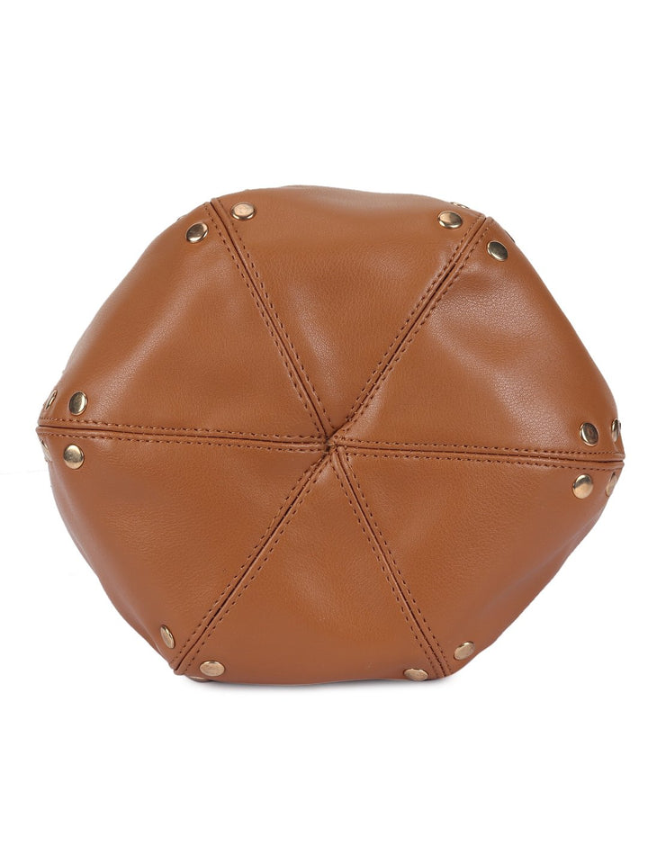 White Riveted Sling bag
