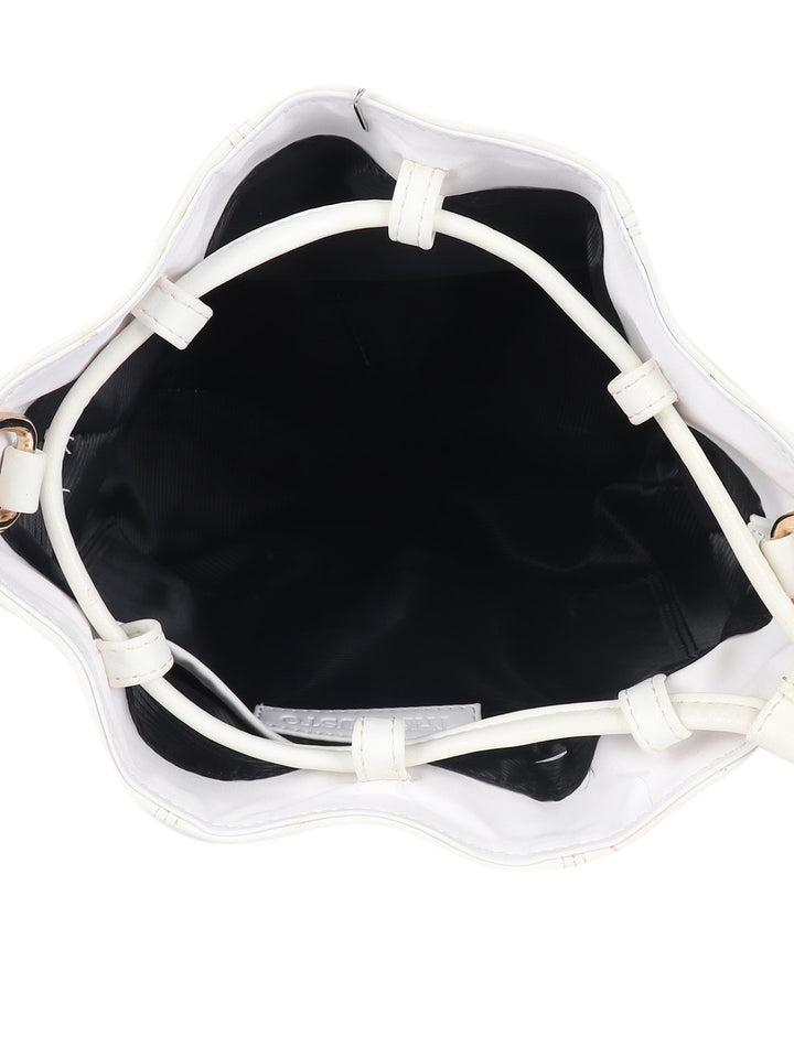 White Riveted Sling bag